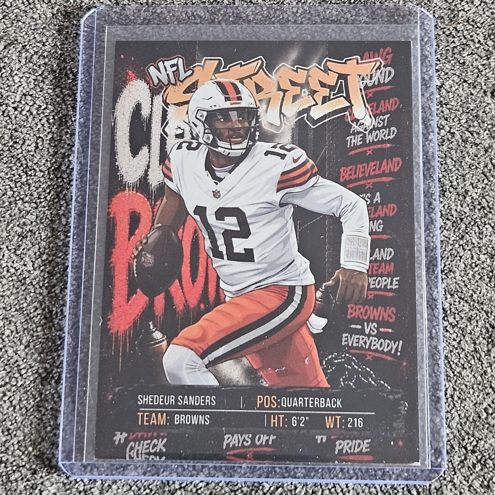 Shedeur Sanders‎ CUSTOM NFL Street Football Card Cleveland Browns